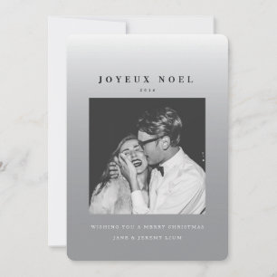 Joyeux Noel Ombre Christmas Photo Card