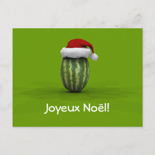 Joyeux Noël Pastèques Holiday Postcard