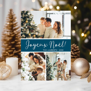Joyeux Noel Photo Collage Holiday Card