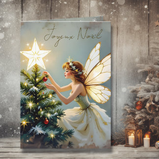 Joyeux Noël | Pretty Fairy Personalised Christmas Card