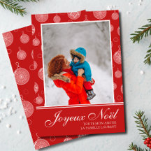 Joyeux Noël Red Christmas Decoration Photo 