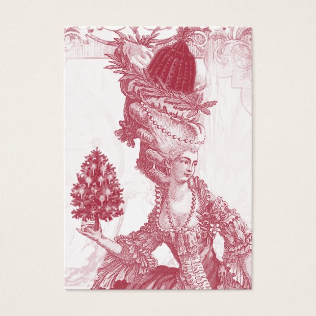 Joyeux Noel (rouge)  Ivory Festive Gift Tag (Front)