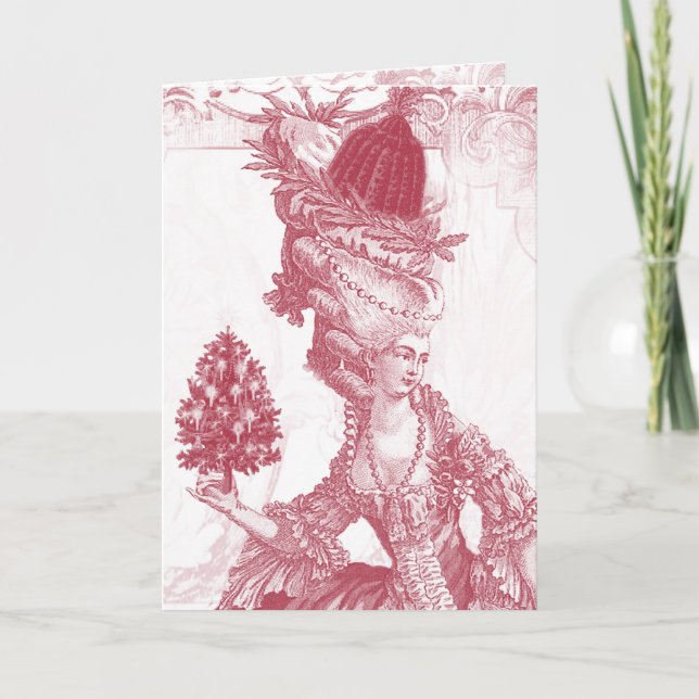 Joyeux Noel (rouge) Merry Christmas Holiday Card (Front)