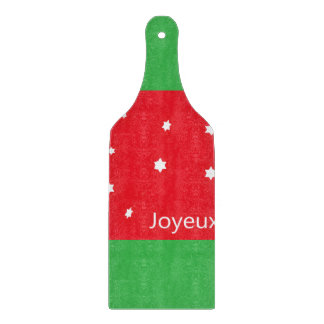 Joyeux Noel Snowflakes Cutting Board