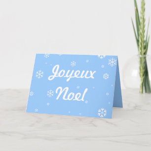 Joyeux Noel Snowflakes Holiday Card