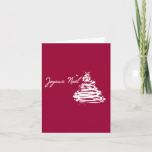 Joyeux Noël with Christmas Tree Holiday Card