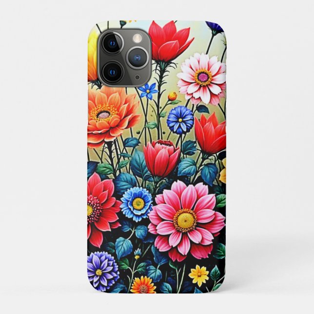 Joyful Abstract Flower Garden Design Case-Mate iPhone Case (Back)