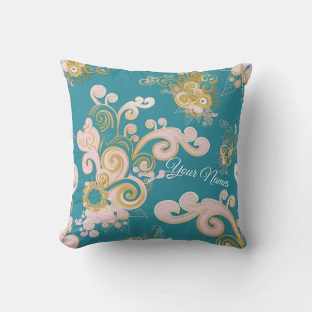 Joyful abstract flower petal  design cushion (Front)