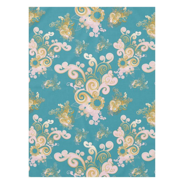 Joyful abstract flower petal  design tablecloth (Front)