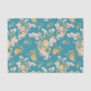 Joyful abstract flower petal design tissue paper