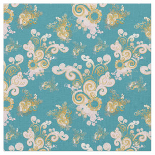 Joyful abstract flower petal repeat fabric