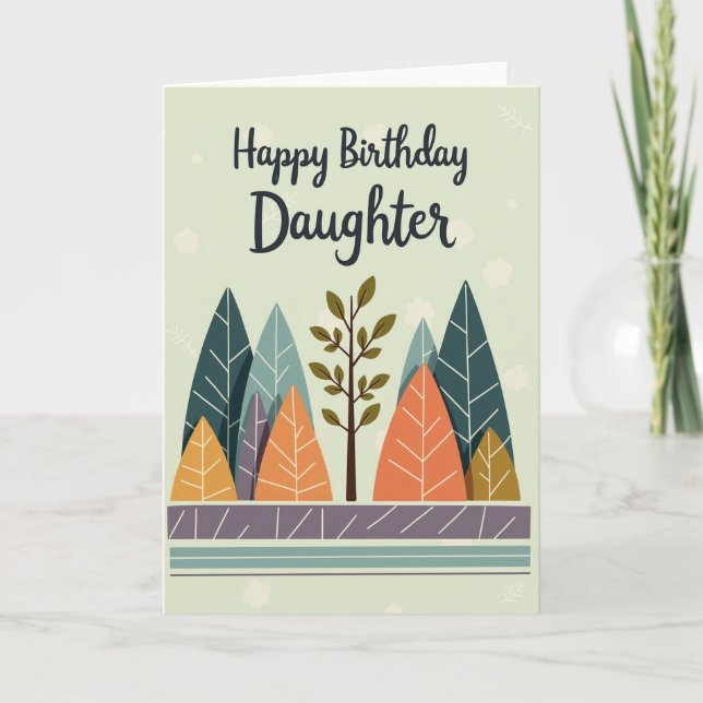 Joyful Abstract Tree Card (Front)