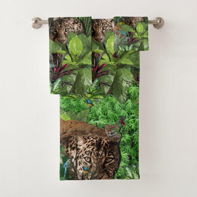 Joyful African Jungle Bath Towel Set (Insitu)