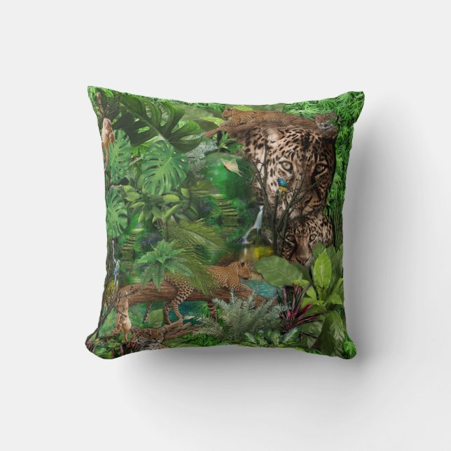 Joyful African Jungle Cushion (Front)