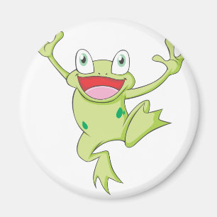 Joyful American Bullfrog Magnet