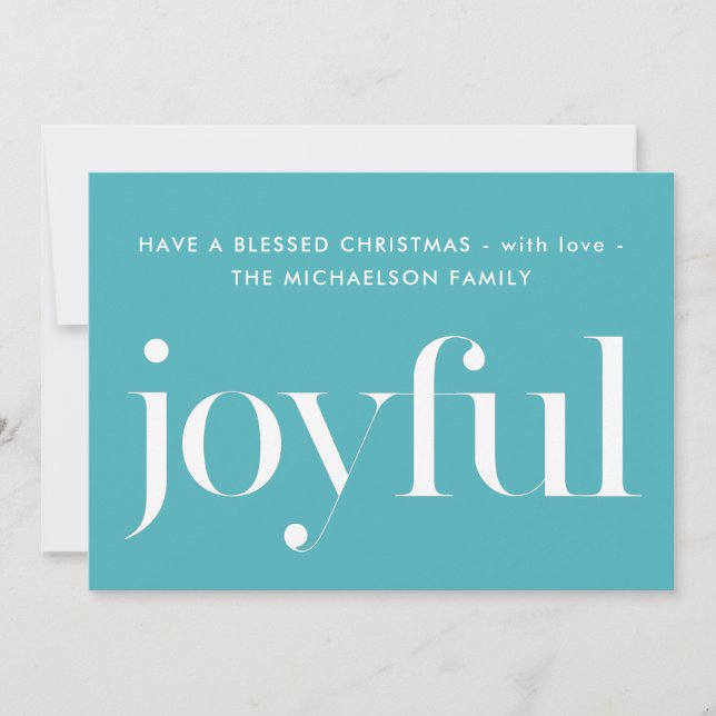 Joyful and Blessed Blue Christmas Holiday (Front)