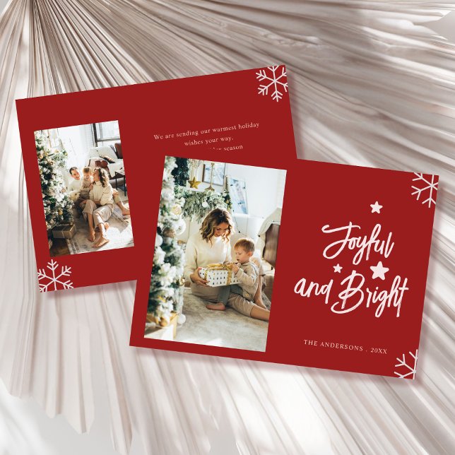 joyful and bright family photo christmas Card (Creator Uploaded)