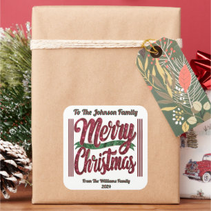 Joyful and Colourful Christmas Cheer! Square Sticker