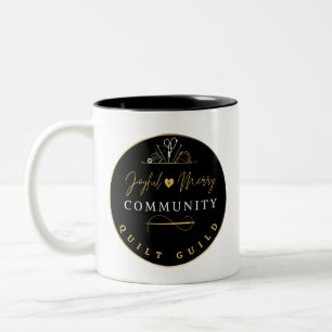 Joyful and Merry Community Quilt Guild Two-Tone Coffee Mug