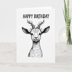 Joyful Antler Birthday Card