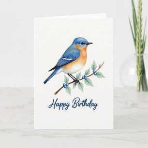 Joyful Azure Bird Card