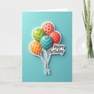 Joyful Balloon Pattern Card