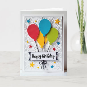 Joyful Balloon Trio Card
