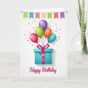 Joyful Balloons Gift Birthday Card