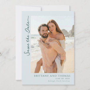 Joyful Beach Minimalist Photo Save The Date