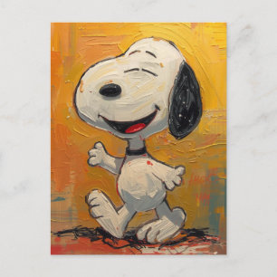 Joyful Beagle Dog Pop Art Painting Postcard