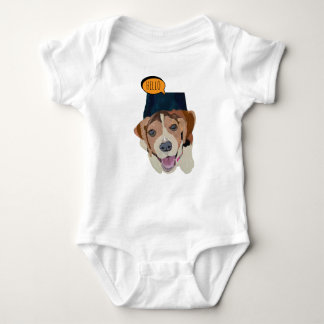 Joyful Beagle in Colour Sketch Baby Bodysuit