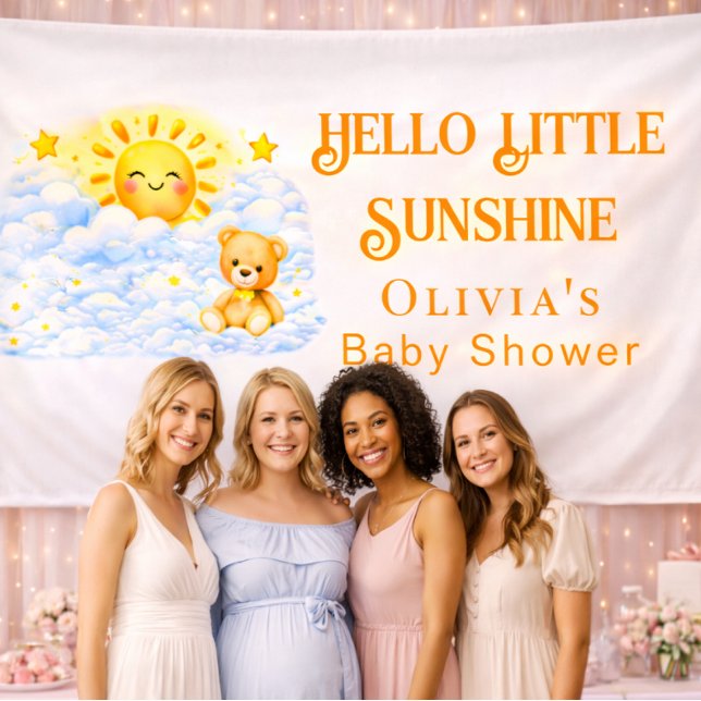 Joyful Bear Baby Shower Party Decor Backdrops Banner (Creator Uploaded)