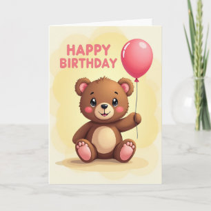 Joyful Bear Balloon Card