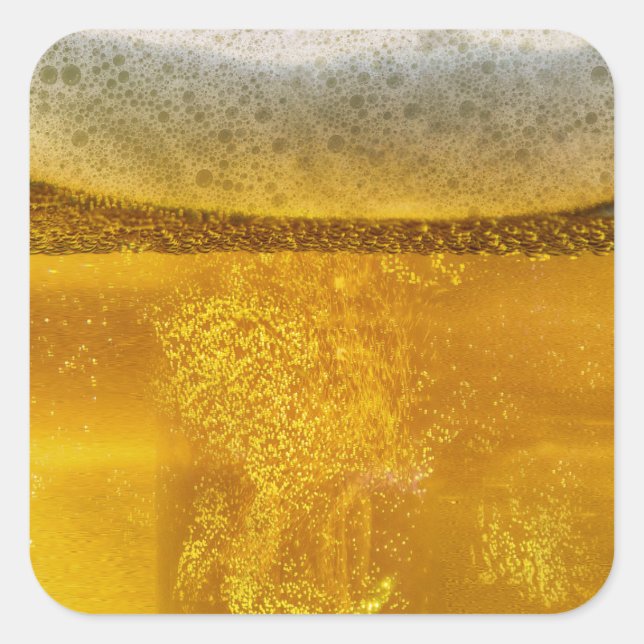 Joyful Beer Galaxy a Celestial Quenching Square Sticker (Front)
