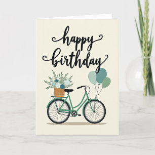 Joyful Bicycle Birthday Card