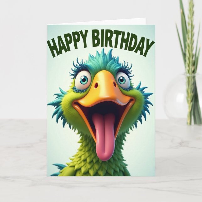 Joyful Bird Birthday Card (Front)