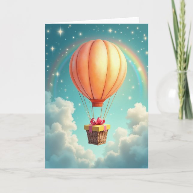 Joyful Birthday Balloon Craft Card (Front)