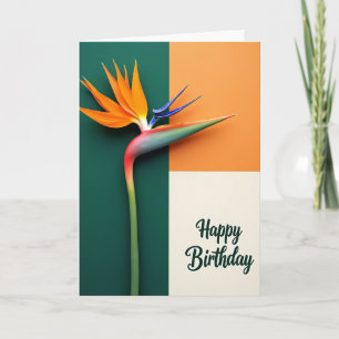 Joyful Birthday Bird Bloom Card