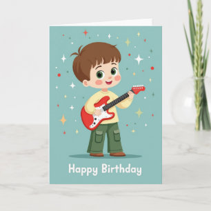 Joyful Birthday Boy Guitar Card