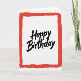 Joyful Birthday Brushstroke Card