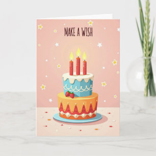 Joyful Birthday Candle Cake Card