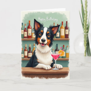 Joyful Birthday Dog Bar Card