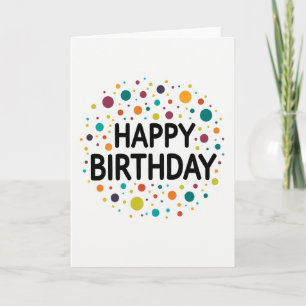 Joyful Birthday Dot Pattern Card