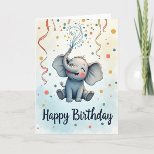 Joyful Birthday Elephant Card
