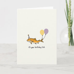 Joyful Birthday Fish Card