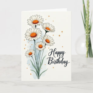 Joyful Birthday Floral Stems Card