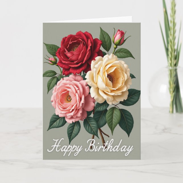 Joyful Birthday Garden Card (Front)