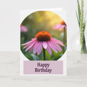 Joyful Birthday Golden Flower Card