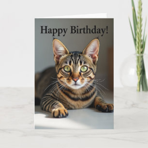 Joyful Birthday Graceful Feline Card