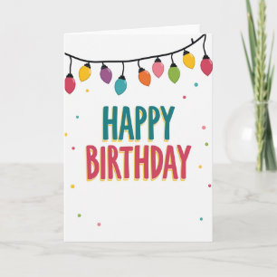 Joyful Birthday Lights Card